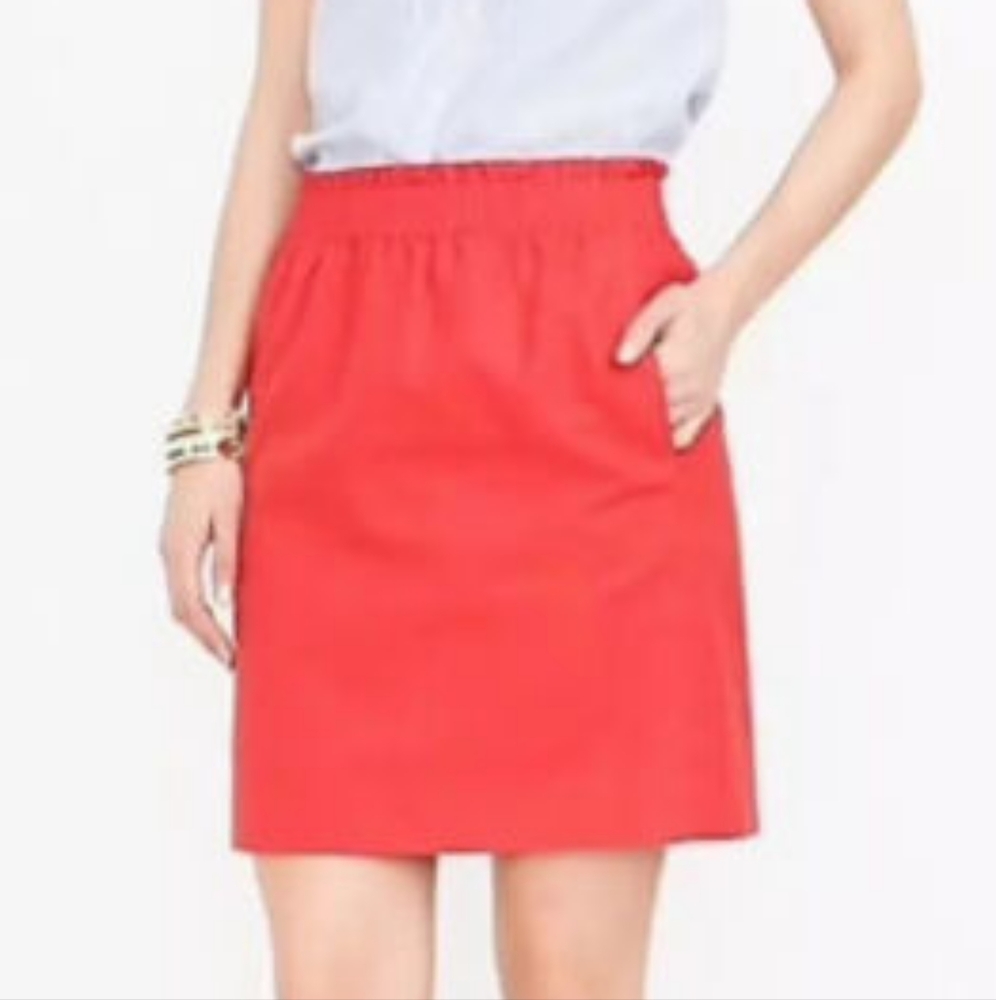JCrew factory red city skirt, size 2, NWOT